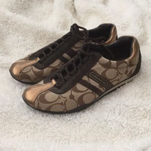 Coach bronze shoes